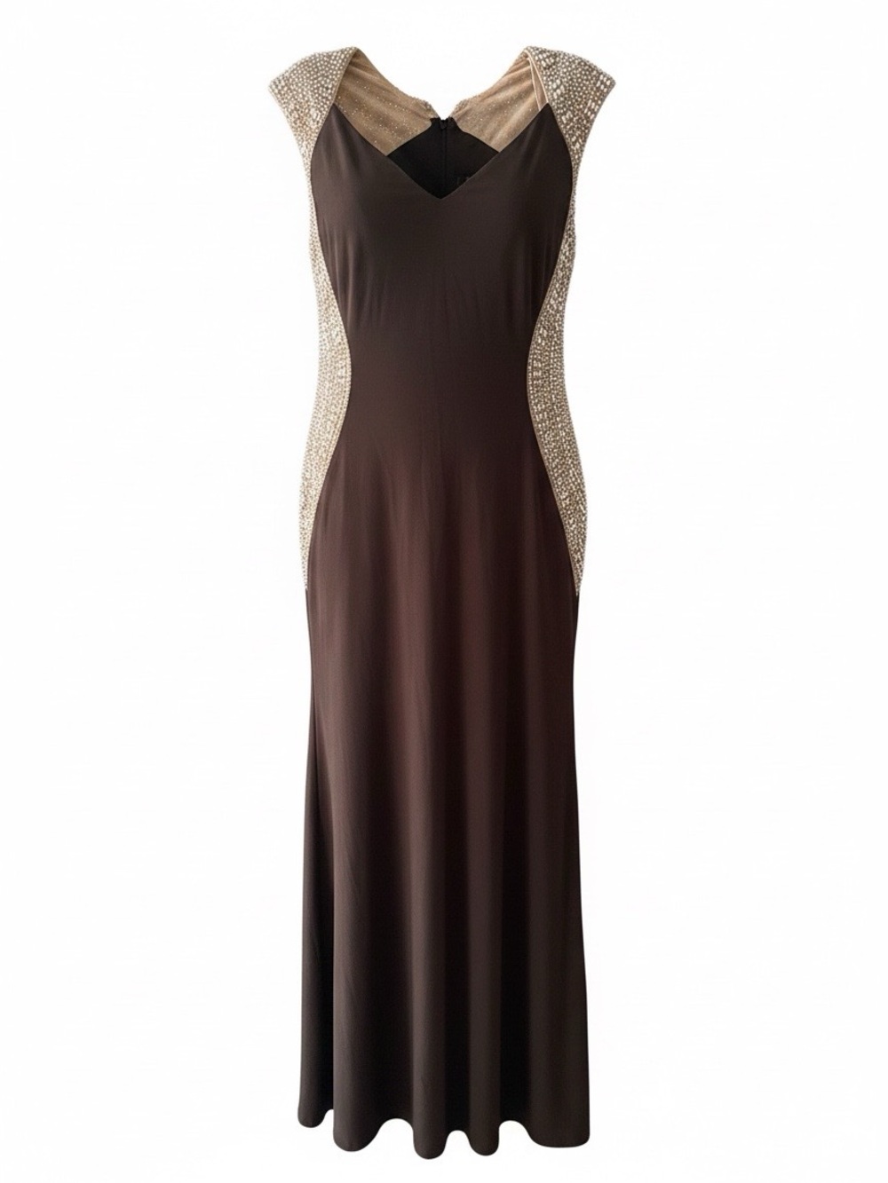 Cachet black and silver evening gown